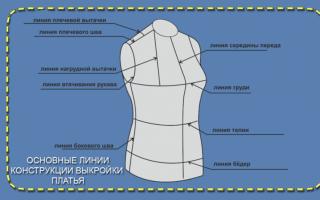 Построение выкройки основы платья и моделирование конструкции